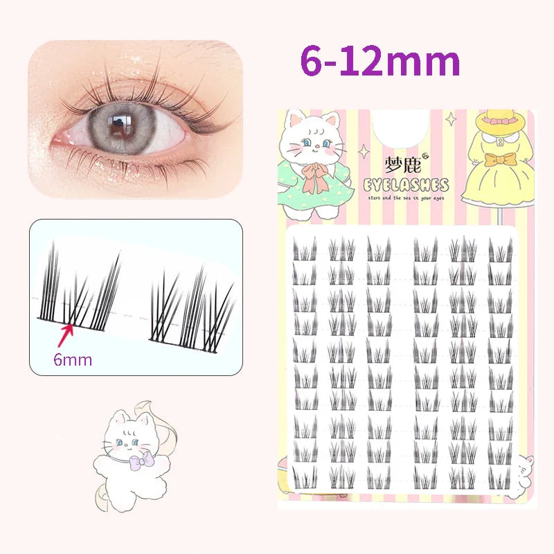 10 Pairs Fairy False Eyelashes Little Devil Individual Lashes Extension Heat Bonded Cluster Lashes Naturally lash Makeup Tools