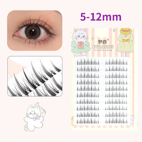 10 Pairs Fairy False Eyelashes Little Devil Individual Lashes Extension Heat Bonded Cluster Lashes Naturally lash Makeup Tools