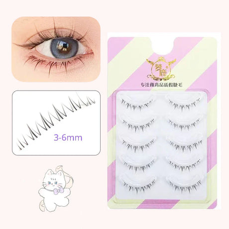 10 Pairs Fairy False Eyelashes Little Devil Individual Lashes Extension Heat Bonded Cluster Lashes Naturally lash Makeup Tools