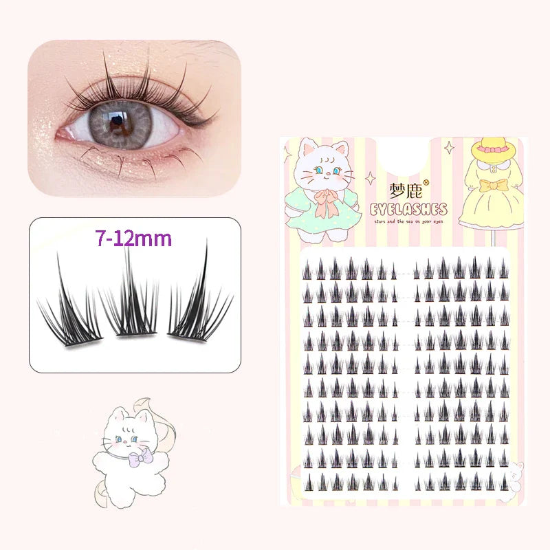 10 Pairs Fairy False Eyelashes Little Devil Individual Lashes Extension Heat Bonded Cluster Lashes Naturally lash Makeup Tools