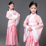 100-160CM Traditional Chinese Dress for Women Party Embroidery Hanfu Dance New Year Costumes for Girl 6 Colors