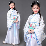 100-160CM Traditional Chinese Dress for Women Party Embroidery Hanfu Dance New Year Costumes for Girl 6 Colors