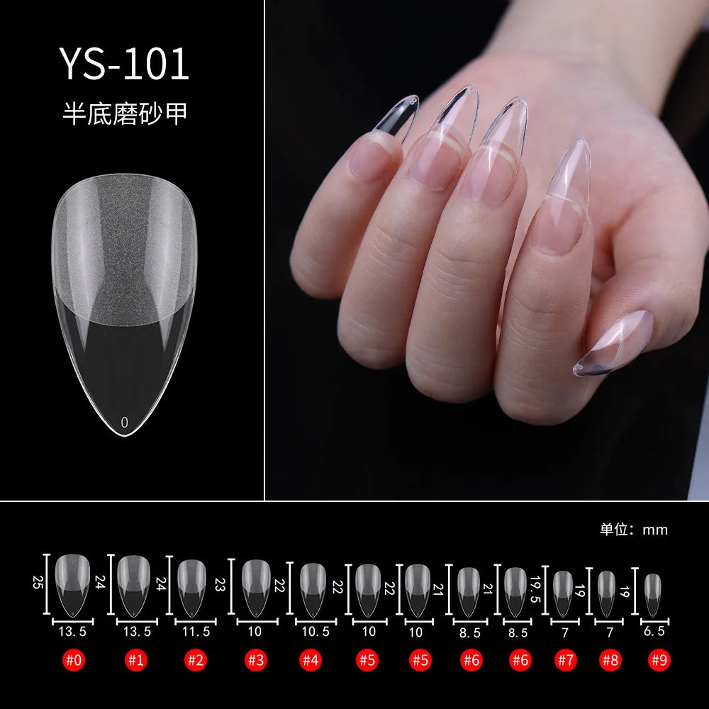 100/500pcs Nails Half French False Nail Art Tips Acrylic UV Gel Manicure Tip Nail French Nail Piece Finished uñas postizas DIY