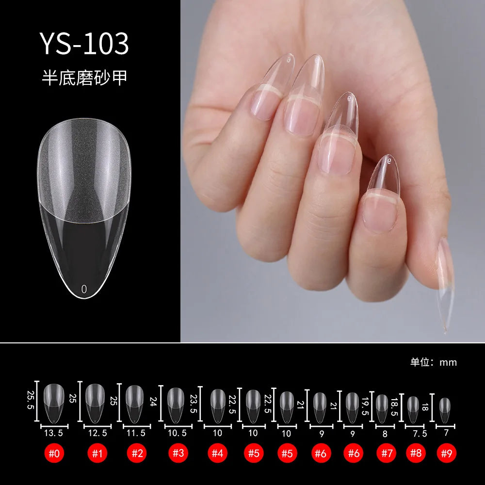 100/500pcs Nails Half French False Nail Art Tips Acrylic UV Gel Manicure Tip Nail French Nail Piece Finished uñas postizas DIY