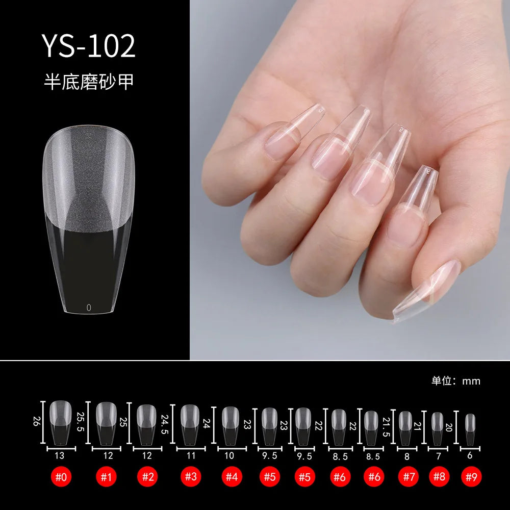 100/500pcs Nails Half French False Nail Art Tips Acrylic UV Gel Manicure Tip Nail French Nail Piece Finished uñas postizas DIY