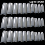 100/500pcs Nails Half French False Nail Art Tips Acrylic UV Gel Manicure Tip Nail French Nail Piece Finished uñas postizas DIY