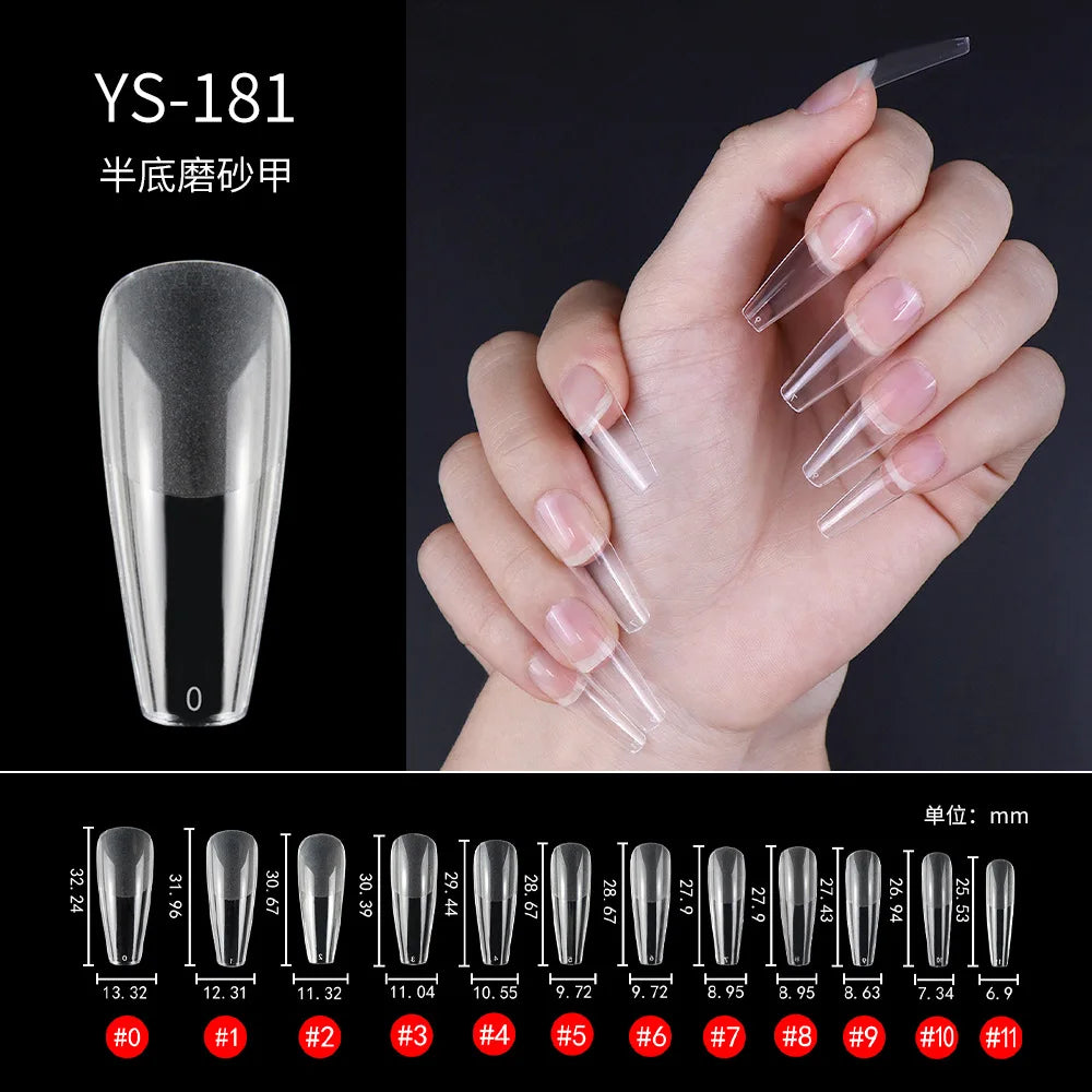 100/500pcs Nails Half French False Nail Art Tips Acrylic UV Gel Manicure Tip Nail French Nail Piece Finished uñas postizas DIY