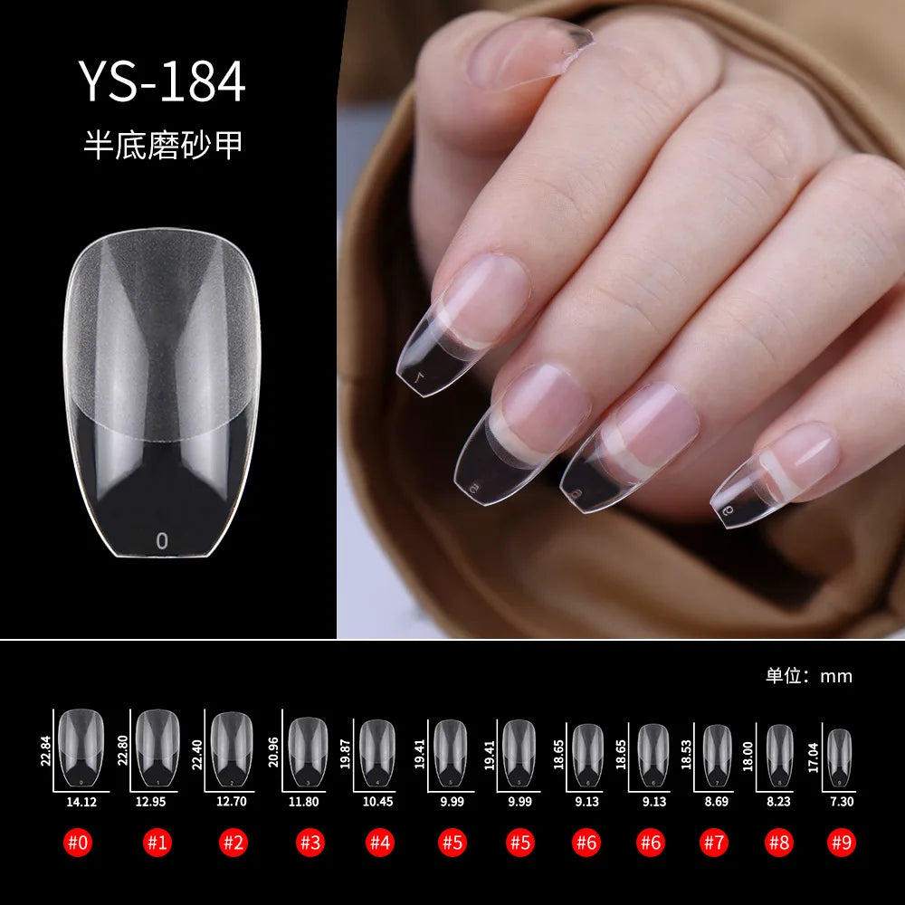 100/500pcs Nails Half French False Nail Art Tips Acrylic UV Gel Manicure Tip Nail French Nail Piece Finished uñas postizas DIY