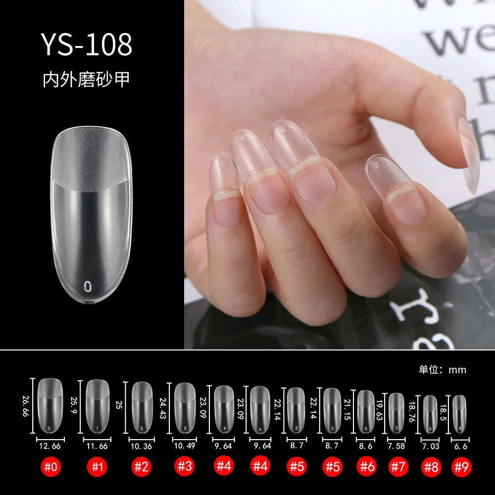 100/500pcs Nails Half French False Nail Art Tips Acrylic UV Gel Manicure Tip Nail French Nail Piece Finished uñas postizas DIY