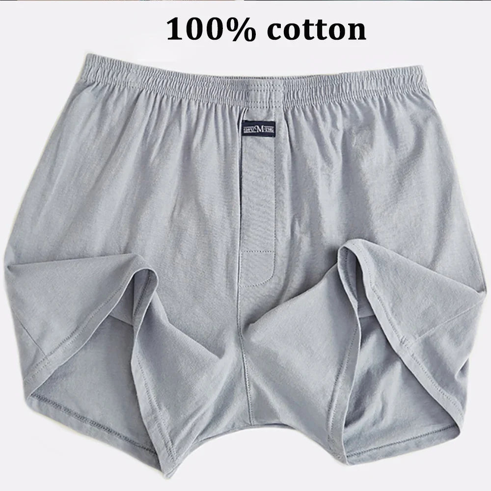 100% Cotton Men Pajama Shorts Summer Solid Elastic Waist Short Pants Casual Breathable 3D Crotch Bottoms Sleepwear pijama hombre