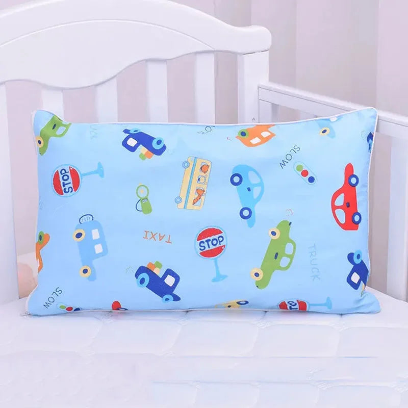 100% Cotton Rectangular Students Dormitory Pillowcase Four Season Children's Pillow Case Side Zipper Cartoon Baby Pillowcase