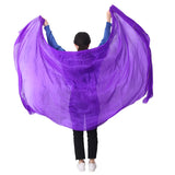 100% Real Silk Belly Dance Silk Veils Customized Hand Thrown Scarf Shawl Gradient Women's Dancing Accessories Belly Dance Veils