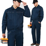 100%cotton Welding Suit Work Clothing For Men Women Workshop Uniform With Reflective Stripes Safety Working Clothes Jacket Pants