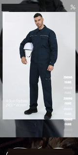 100%cotton Welding Suit Work Clothing For Men Women Workshop Uniform With Reflective Stripes Safety Working Clothes Jacket Pants