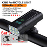 10000mAh Bicycle Light 12LEDs Type-C Digital Battery Indicator USB Rechargeable Bike Light Set with 3 Holders 5000LM Flashlight