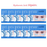 100Pcs=50Pairs Crystal Collagen Eye Mask Moisturizing Anti Dark Circles Anti-wrinkle Sakura Eye Patches Skin Care for Eyes