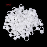 100Pcs Disposable Permanent Makeup Ring No Divider Tattoo Ink Pigment Holder Cup