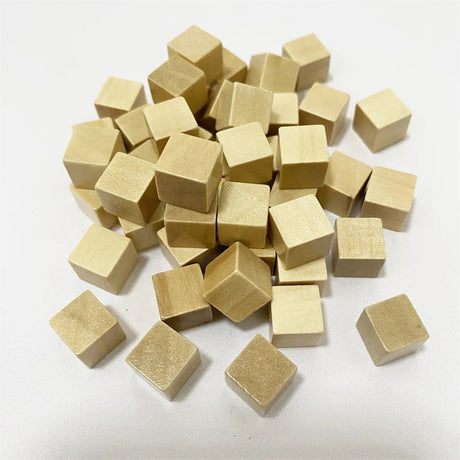 100Pcs/lots 10mm Wood Cubes Colorful Dice Chess Pieces Right Angle For Token Puzzle Board Games Early Education Free shipping