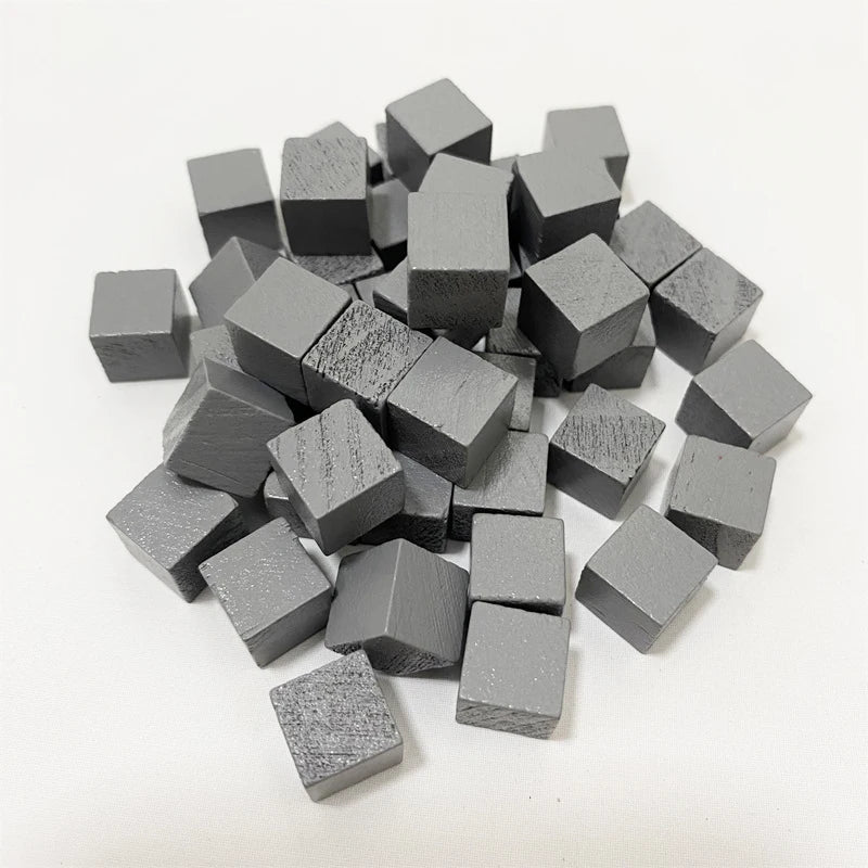 100Pcs/lots 10mm Wood Cubes Colorful Dice Chess Pieces Right Angle For Token Puzzle Board Games Early Education Free shipping