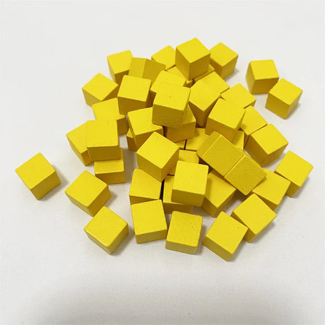 100Pcs/lots 10mm Wood Cubes Colorful Dice Chess Pieces Right Angle For Token Puzzle Board Games Early Education Free shipping