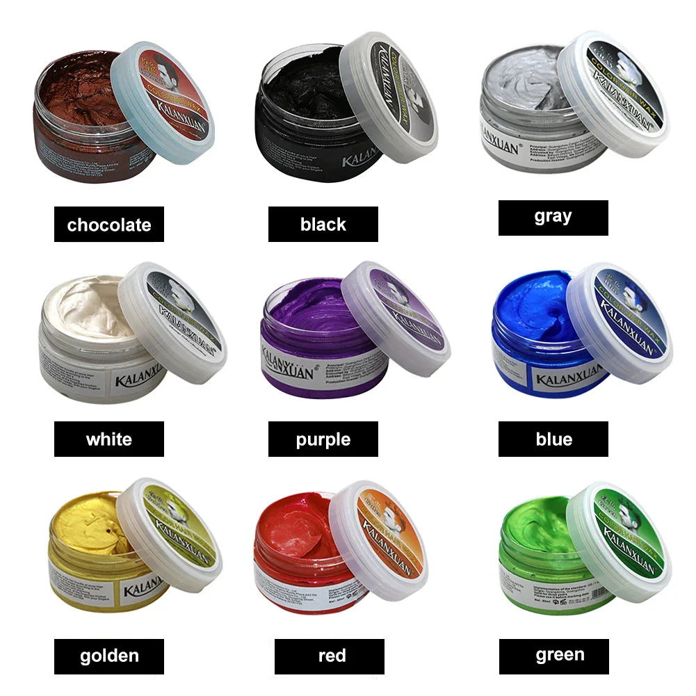100g Hair Coloring Product 9 Color Disposable Color Hair Mud Wax Full Hair Mud Wax for All Hair Styling краска для волос Beauty