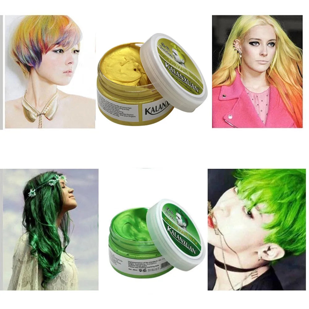 100g Hair Coloring Product 9 Color Disposable Color Hair Mud Wax Full Hair Mud Wax for All Hair Styling краска для волос Beauty