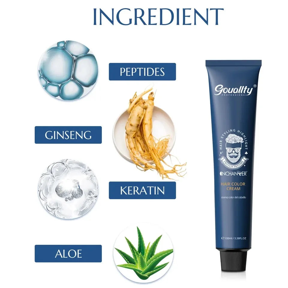 100ml Professional Hair Dye Permanent Golden Brown Sliver Hair Color Hair Products Keratin Natural Coloring Hair Tint