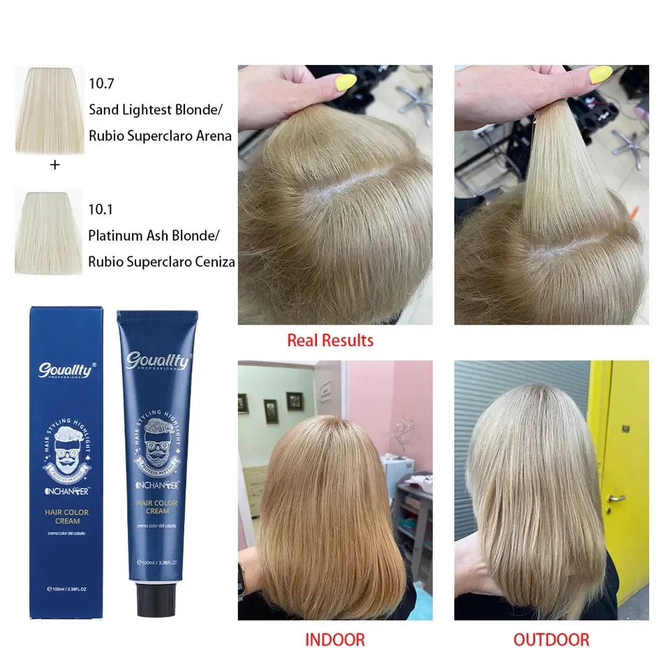 100ml Professional Hair Dye Permanent Golden Brown Sliver Hair Color Hair Products Keratin Natural Coloring Hair Tint