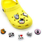 100pcs Dog ShoeCharms Pack for Classic Clog Cute Animals Shoe Decorations Accessories Pins Ginger Cats for Women Kids Buckles