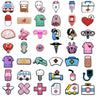 100pcs Medical Doctor Shoe Charms Accessories for Nurse Shoe Decorations Pins for Woman Men Clog Buckles Fit Garden Sandals Gift