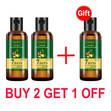 10Bottle Ginger Hair Growth Product Anti Hair Loss Serum Liquid Fast Grow Prevent Baldness for Men Women Hair Care Essential Oil