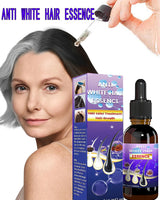 10PCS Gray White Hair Treatment Serum Liquid White To Black Natural Color Repair Nourish Product Anti Loss Hair Care Men Women