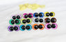 10pairs NEW DESIGN 12mm 14 16 18 20 25 30mm  New Cartoon 3D glitter toy safety eyes  doll pupil eyes with hard washer -D12