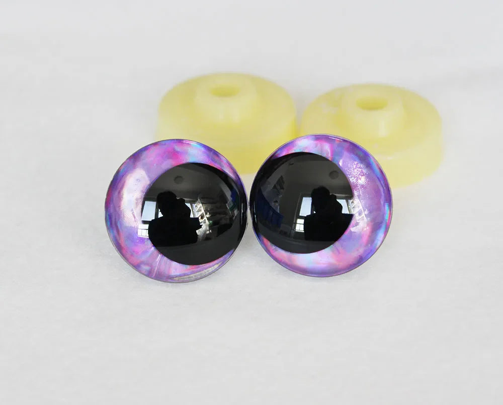 10pairs NEW DESIGN 12mm 14 16 18 20 25 30mm  New Cartoon 3D glitter toy safety eyes  doll pupil eyes with hard washer -D12