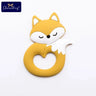 10pc Baby Silicone Teether Rodent Silicone Animal Fox Pacifier Teeth Pendant BPA Free Silicone Beads Chew Biter Children Goods