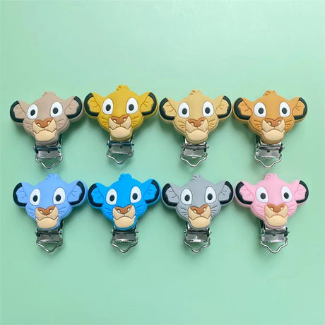 10pcs BPA Cute Lion shape Pacifier Clip Baby Accessories Nipples and Accessories Baby Goods Baby Gifts