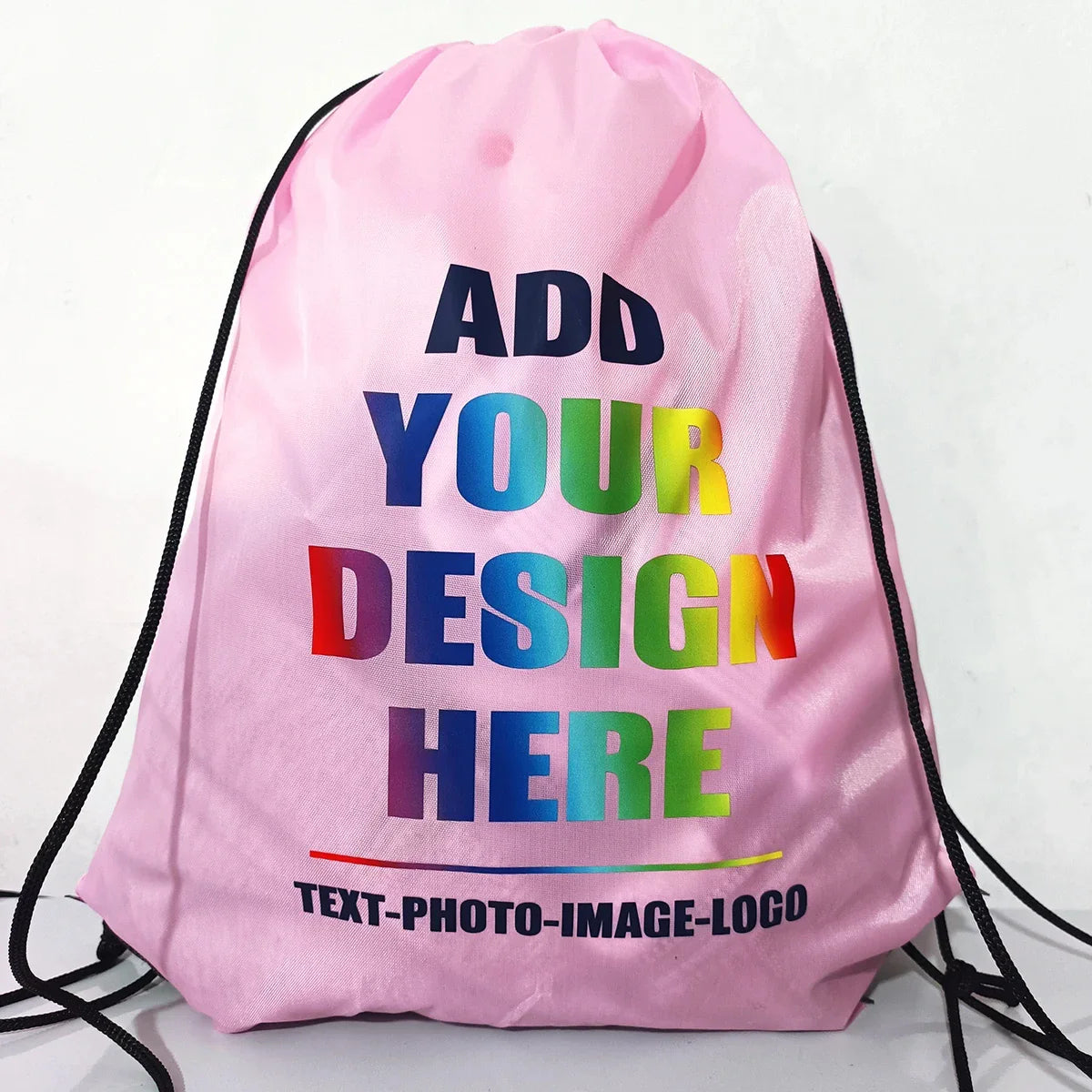 10pcs/Lot Custom Drawstring Backpack Outdoor Travel Sports Bag Training Gym Shoe Bag Printing Design Logo Personalized Gift