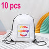 10pcs/Lot Custom Drawstring Backpack Outdoor Travel Sports Bag Training Gym Shoe Bag Printing Design Logo Personalized Gift