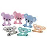 10pcs Silicone Teethers Babies Accessories Newborn Baby Teether Baby Products Pacifier Personalized Bear Dinosaur Koala BPA Free