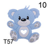 10pcs Silicone Teethers Babies Accessories Newborn Baby Teether Baby Products Pacifier Personalized Bear Dinosaur Koala BPA Free