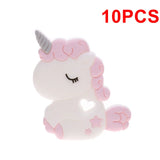 10pcs Silicone Teethers Babies Accessories Newborn Baby Teether Baby Products Pacifier Personalized Bear Dinosaur Koala BPA Free
