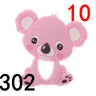 10pcs Silicone Teethers Babies Accessories Newborn Baby Teether Baby Products Pacifier Personalized Bear Dinosaur Koala BPA Free
