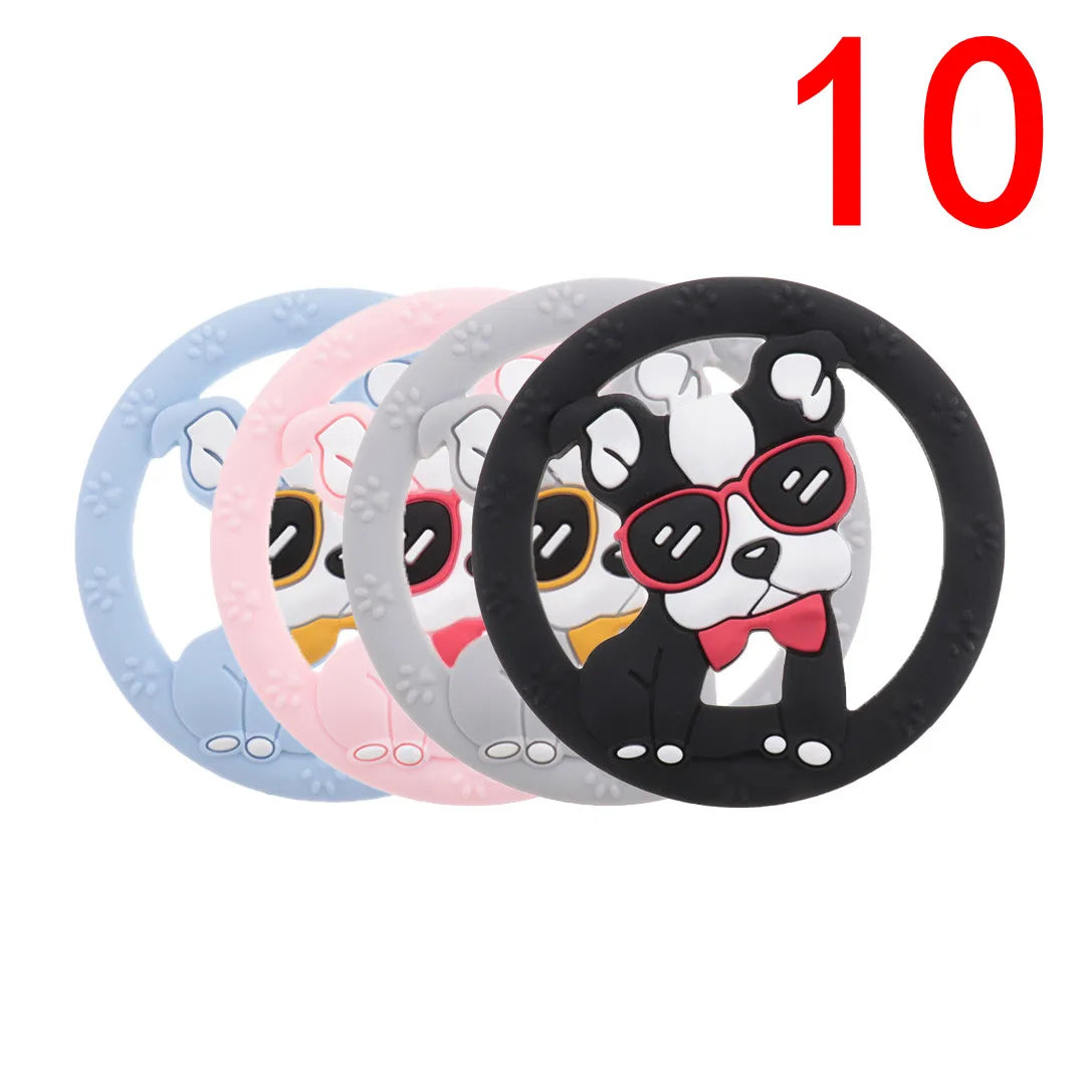 10pcs Silicone Teethers Babies Accessories Newborn Baby Teether Baby Products Pacifier Personalized Bear Dinosaur Koala BPA Free