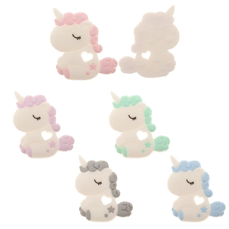 10pcs Silicone Teethers Babies Accessories Newborn Baby Teether Baby Products Pacifier Personalized Bear Dinosaur Koala BPA Free