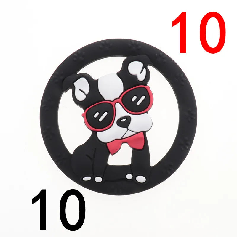 10pcs Silicone Teethers Babies Accessories Newborn Baby Teether Baby Products Pacifier Personalized Bear Dinosaur Koala BPA Free