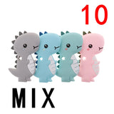 10pcs Silicone Teethers Babies Accessories Newborn Baby Teether Baby Products Pacifier Personalized Bear Dinosaur Koala BPA Free
