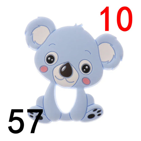 10pcs Silicone Teethers Babies Accessories Newborn Baby Teether Baby Products Pacifier Personalized Bear Dinosaur Koala BPA Free