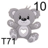 10pcs Silicone Teethers Babies Accessories Newborn Baby Teether Baby Products Pacifier Personalized Bear Dinosaur Koala BPA Free