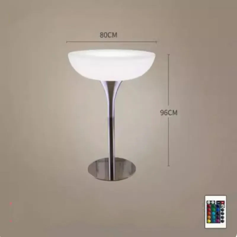 110CM LED Illuminated Round Cocktail Table Waterproof Bar Tables Plastic Coffee Table Commercial Furniture Supply