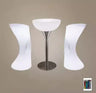 110CM LED Illuminated Round Cocktail Table Waterproof Bar Tables Plastic Coffee Table Commercial Furniture Supply